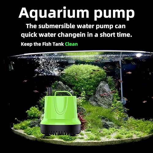 Miniatura 7 de FREESEA Bomba de agua sumergible de la fuente 160 GPH 12W Bomba de sumidero pequeña para estanque al aire libre Estatuaria Hidropónica Cascada