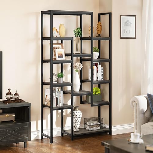 Miniatura 3 de YITAHOME Estantería industrial de 71 pulgadas de alto, estantería grande moderna con 12 estantes abiertos, estantes de almacenamiento para sala de