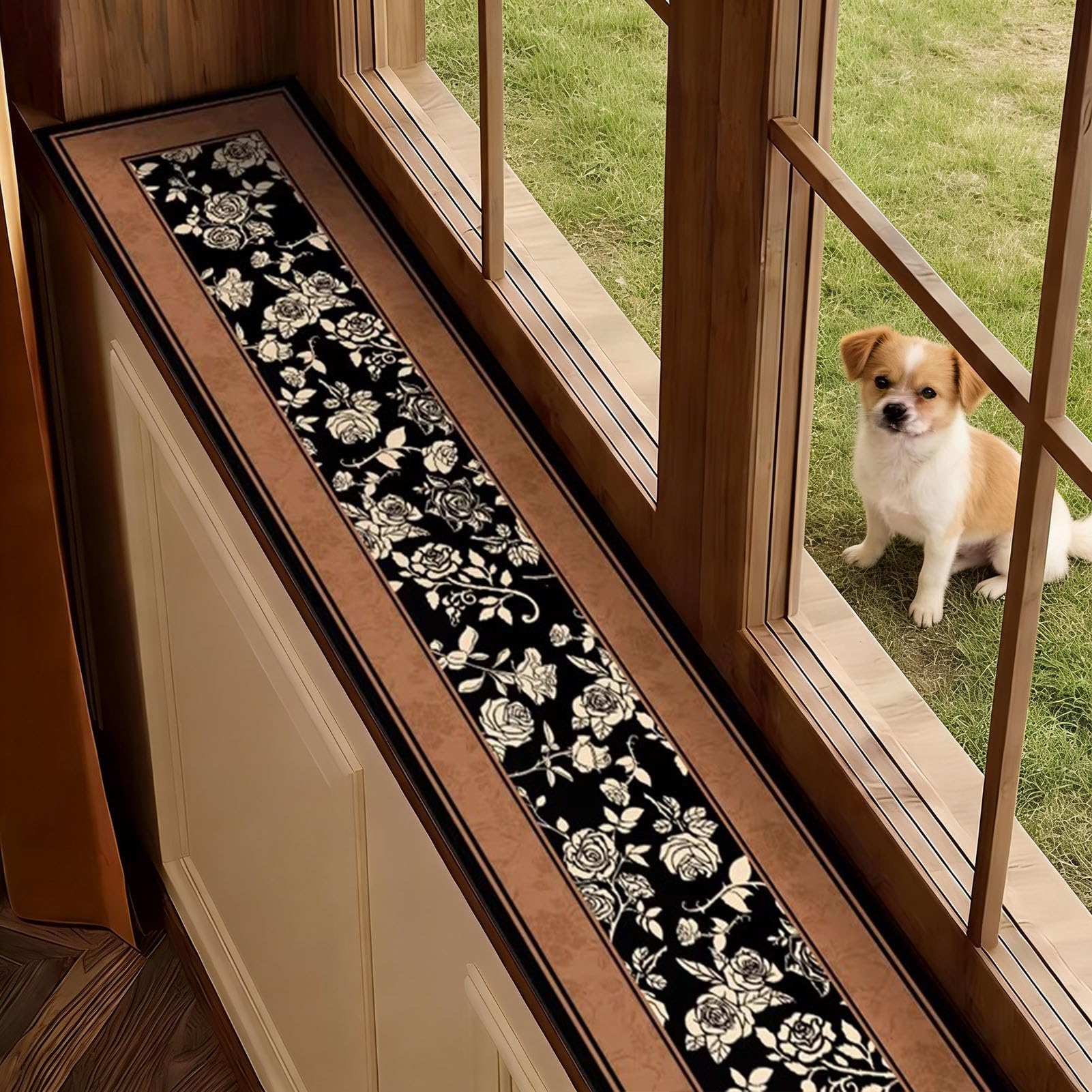 Alfombrilla para alféizar de ventana estrecho protectora contra mascotas