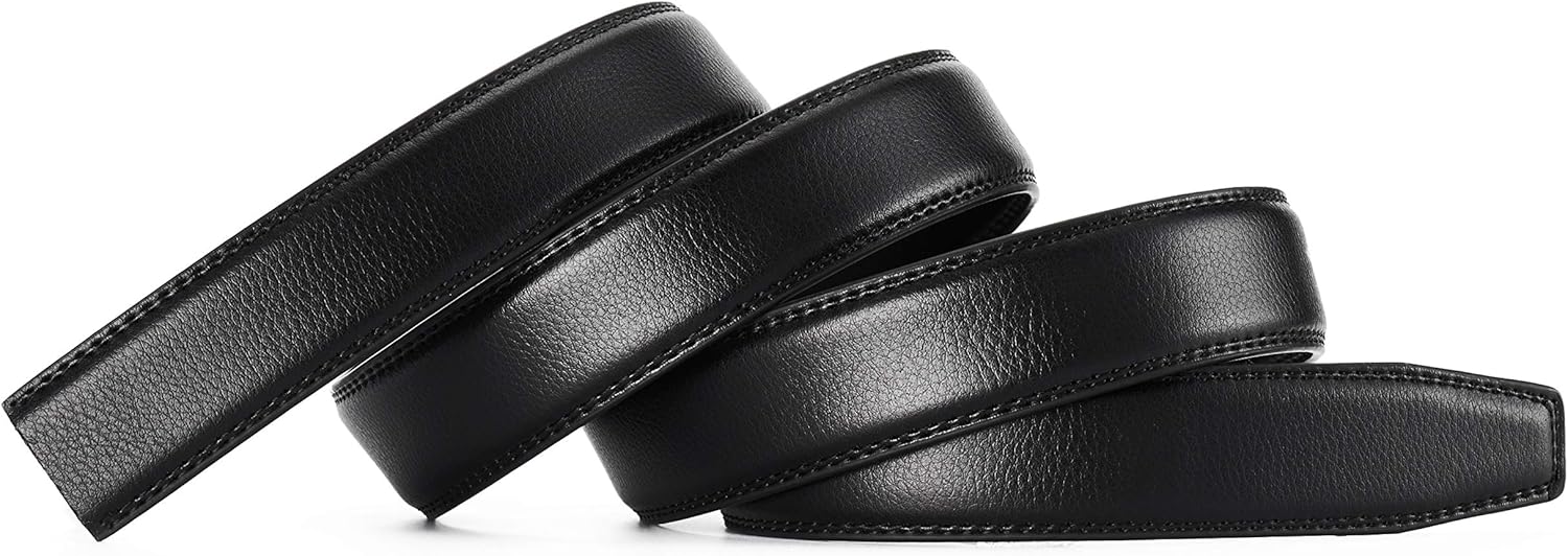 CHAOREN Ratchet Belt Replacement Strap 1 3/8”, Leather Belt Strap for 40MM Slide Click Buckle - Image 5