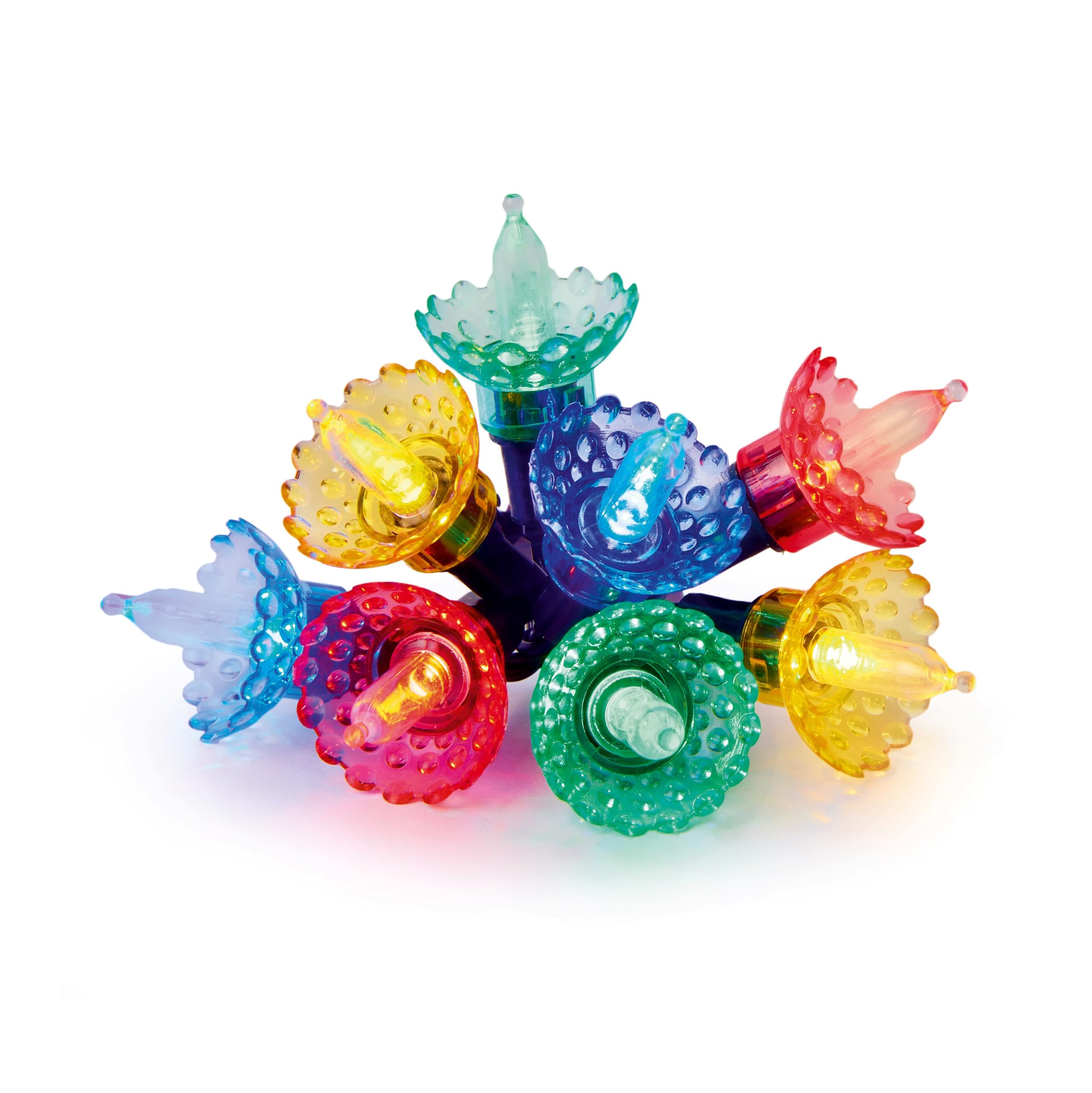 Retro Petal Christmas Lights 80 LED Multi Coloured 11.8m Timer Indoor Outdoor