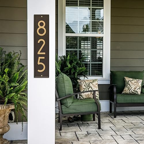 Whitehall Products 3370AD Delaware - Placa de pared vertical personalizada moderna en bronce envejecido