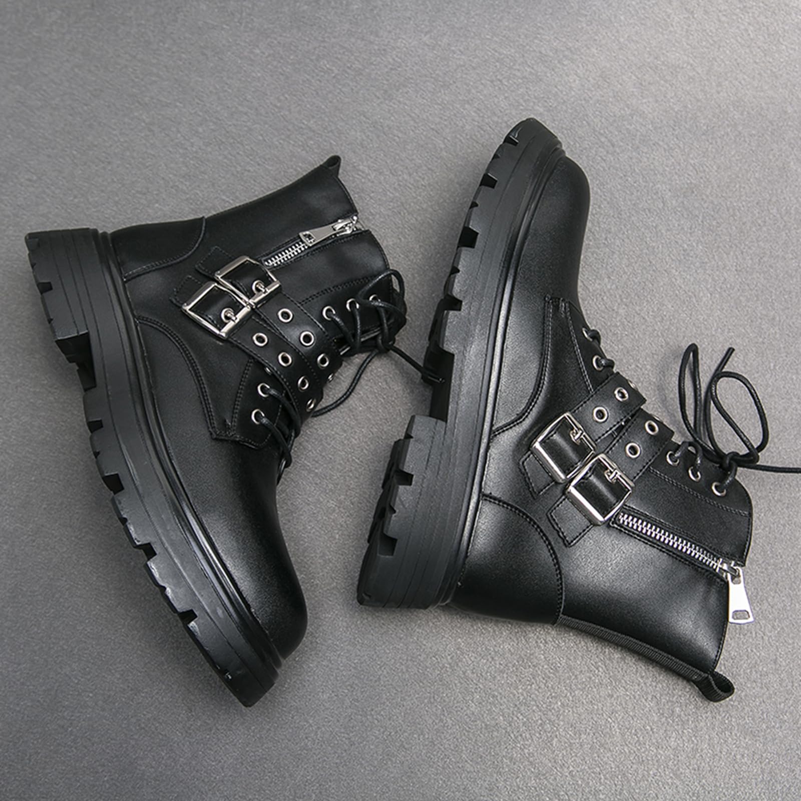 Męskie buty motocyklowe, krótkie, sznurowane z miękką wyściółką, wytrzymały materiał wierzchni do miasta i wypoczynku