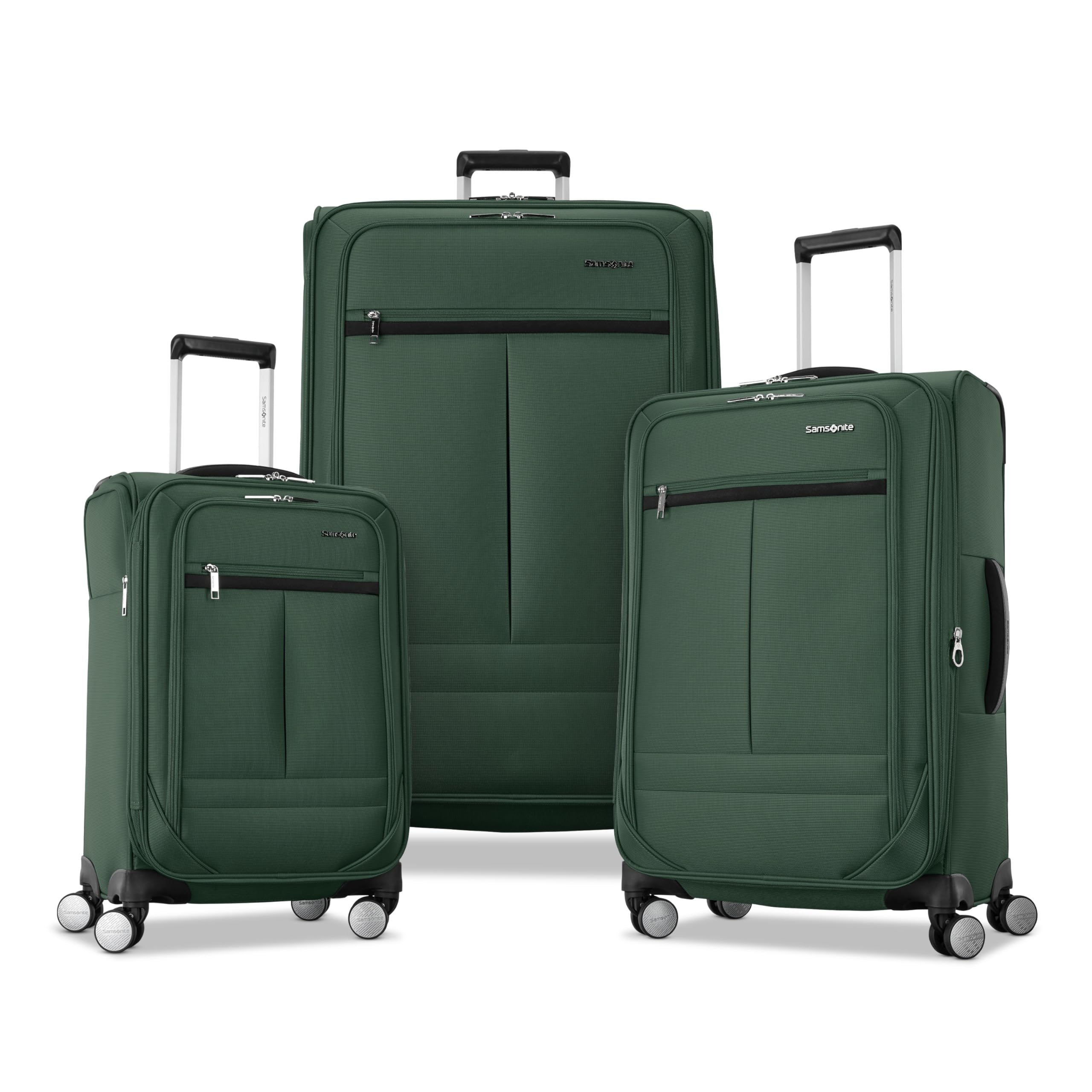 Samsonite Carry-On Soft-Sided Expandable 21-Inch Element Suitcase: Airline Approved for Most Major Airlines, Durable, 360° Spinner Wheels, Adjustable Handle, 2 Front & Side Pocket- Black — view 10