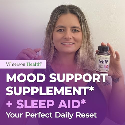 Miniatura 7 de Suplementos de serotonina 5HTP para mujeres y hombres. Ayuda para dormir y apoyo ocasional para el estrés - Suplemento 5 HTP Plus de 200 mg con
