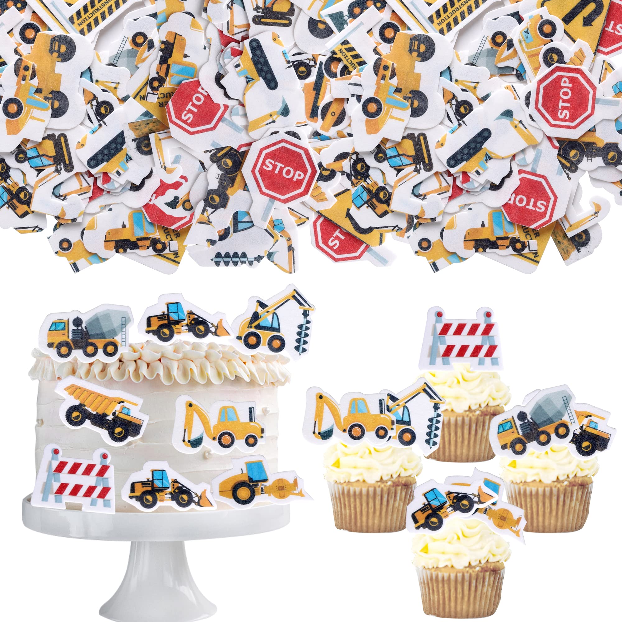 28er-Set Baufahrzeug-Cupcake-Topper – Süße Tortenaufsätze Für Kindergeburtstage & Mottopartys