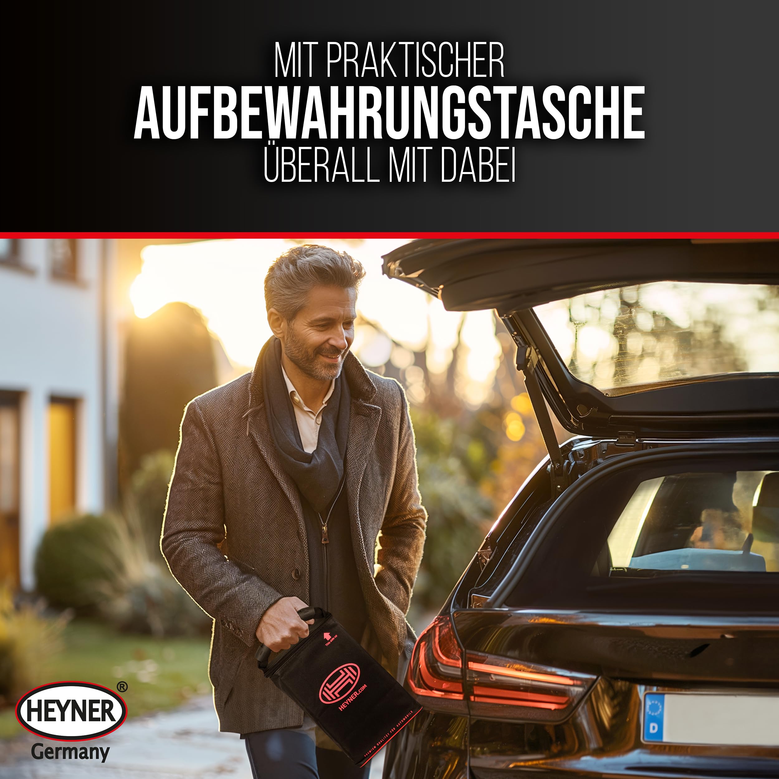 HEYNER® Wagenheber Doppelhub-Unterstellheber Flaschenwagenheber hydraulischer Stempelwagenheber 10t extra flach für SUV/PKW