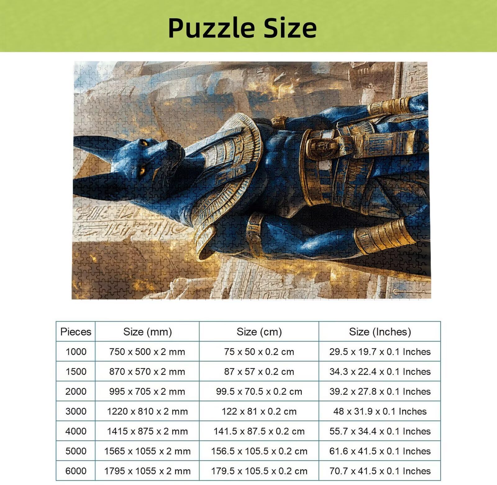 Puzzle 4000 Pièces Anubis, Puzzle 4000 Pièces Adultes et Enfants, Puzzles Bois avec Une Boîte d'emballage Exquise, Jeu Éducatif Puzzles Homme, Noël Decoration Maison, Cadeau Femme, Cadeau Homme H-4150