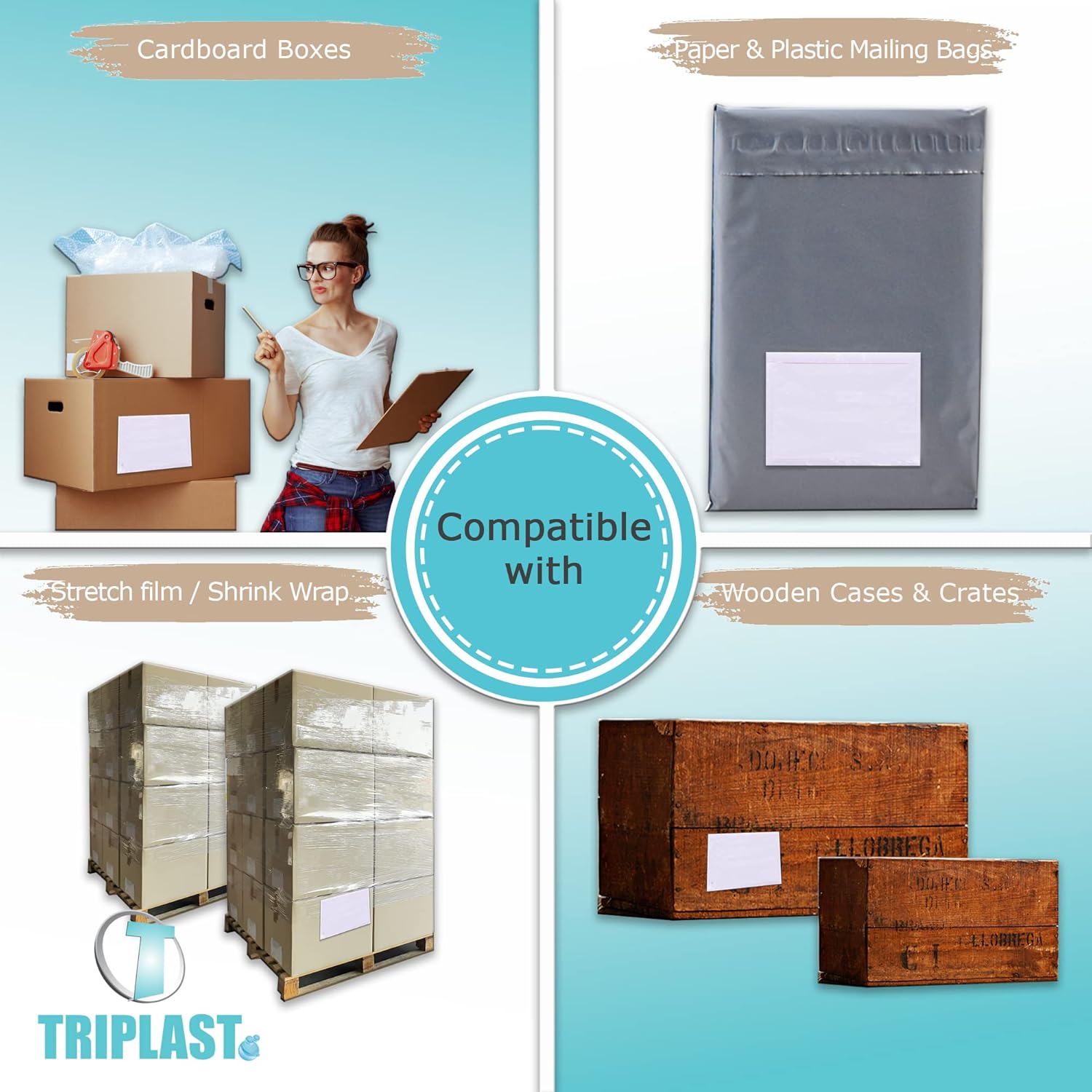 Triplast 500 x A6 Plain Document Enclosed Wallet (158 x 110 mm) | Peel & Seal Clear Plastic Envelopes/Sleeves/Pockets/Wallets | Attach Invoices, Packing Lists & Delivery Notes to Parcels