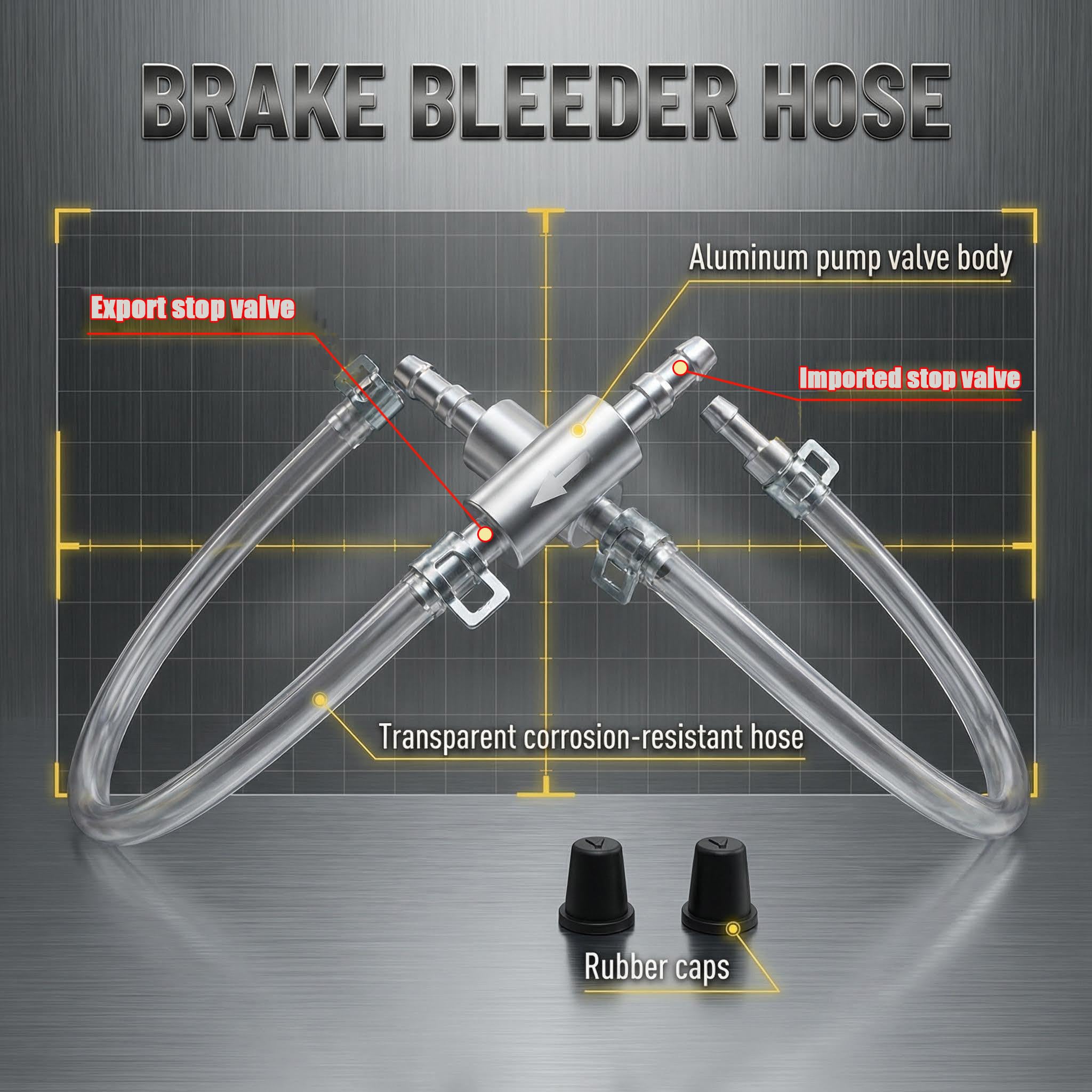 Brake Bleeder Kit Hose One Way Check Valve Bleed Tool Car Motorcycle