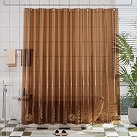 Vista 44 de AmazerBath - Cortina extralarga de plástico de acetato de vinilo polietileno (PEVA) para ducha, 72 x 84 pulgadas, transparente, de alta resistencia