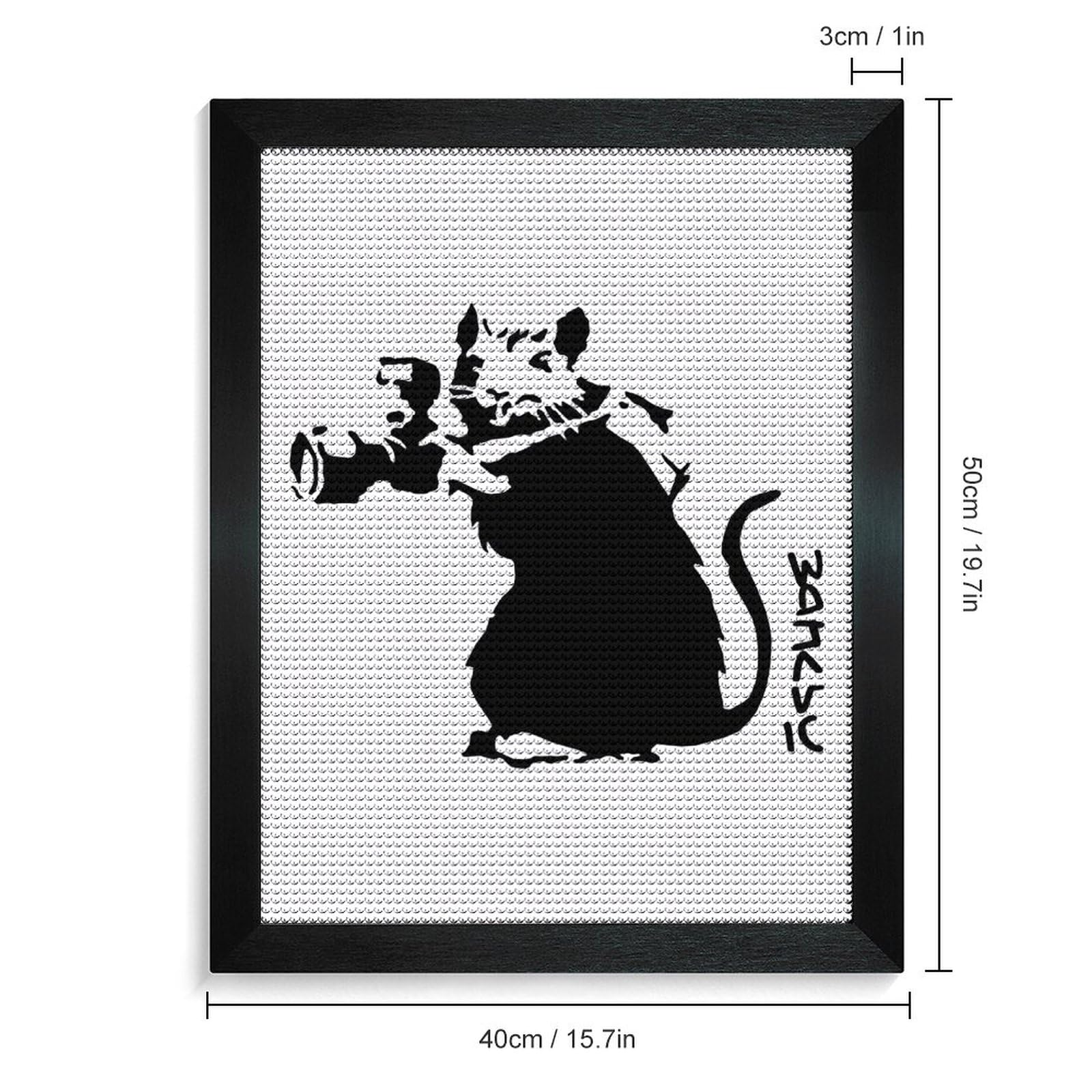 Amazon.co.jp: 5Dダイヤモンドアートキット Banksy バンクシー ネズミ