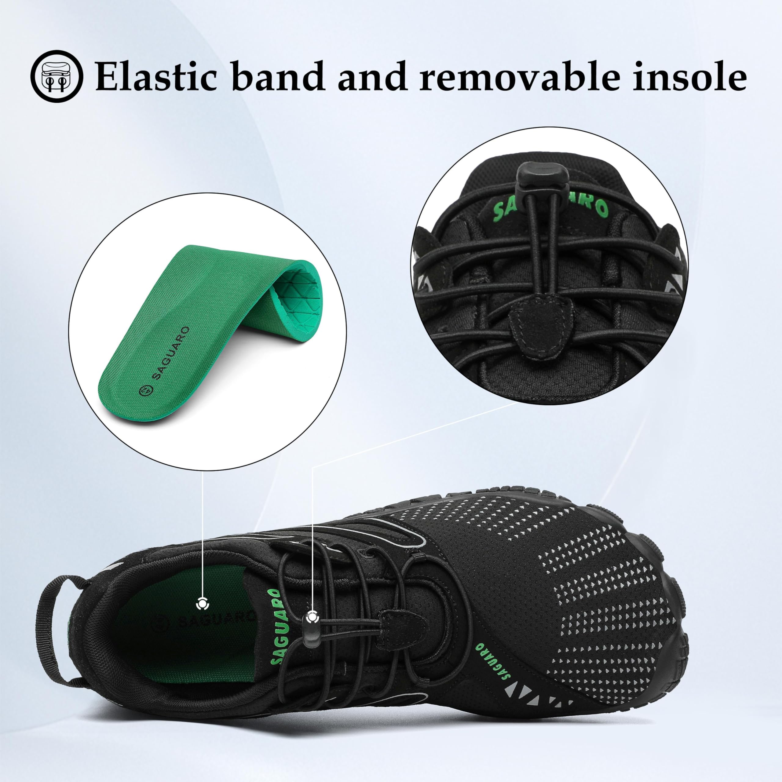 SAGUARO Scarpe Barefoot Minimaliste Uomo Scarpe da Trail Trekking Scarpette da Scoglio