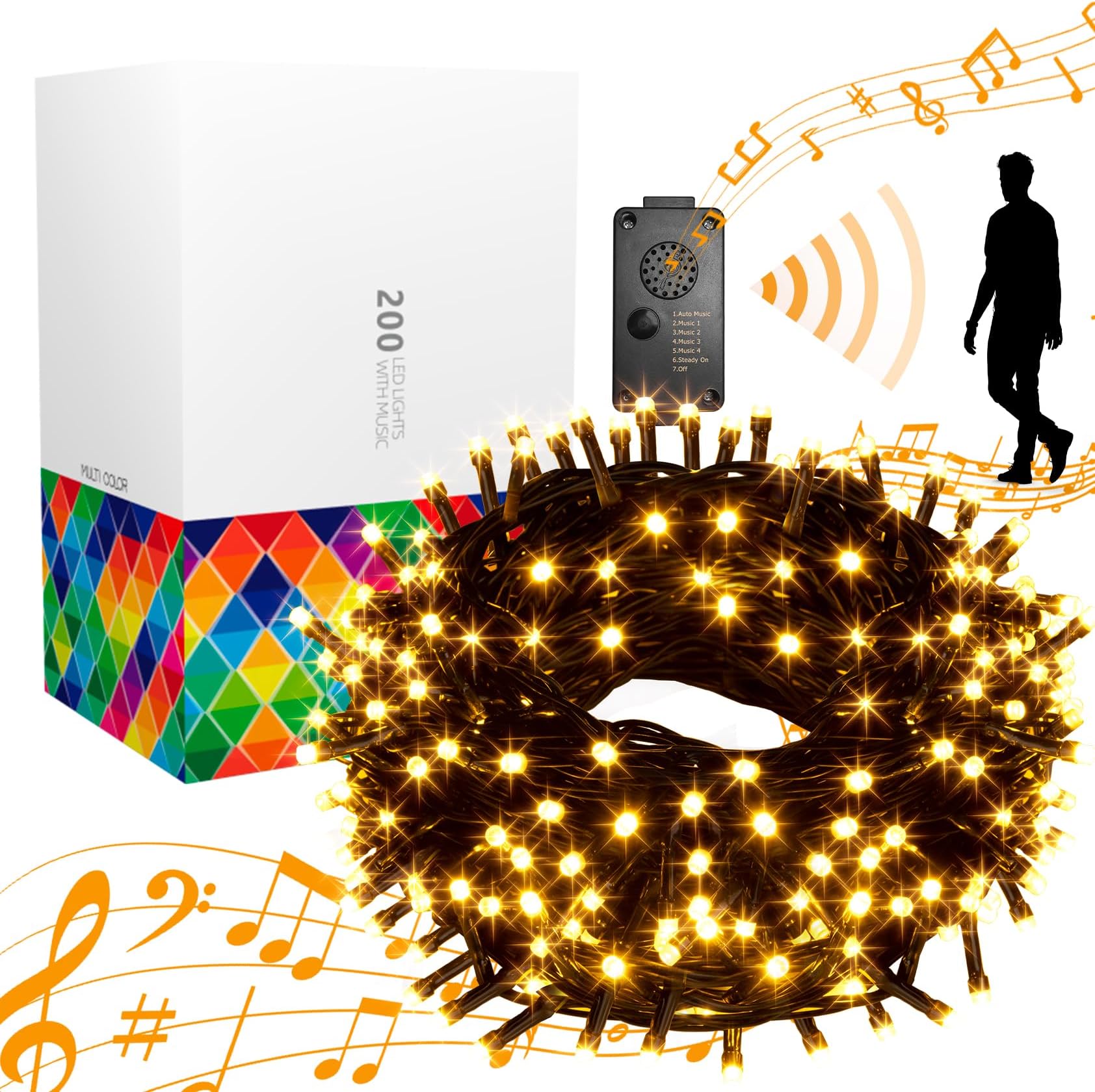 Vanthylit 82 FT 200 LED Christmas String Lights, Outdoor Christmas