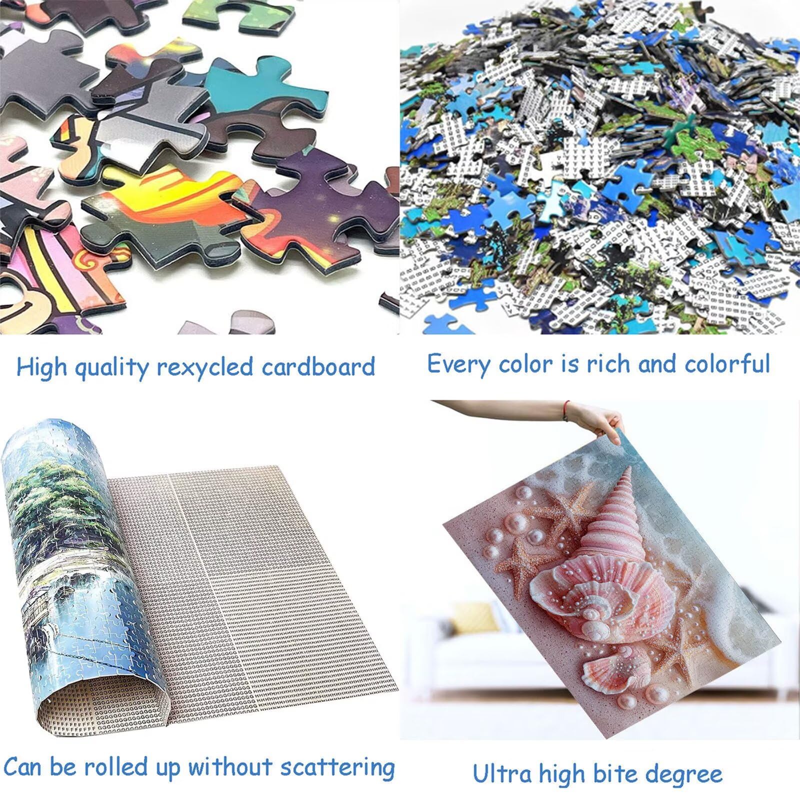 Puzzle 4000 elementów plaża puzzle dla dorosłych muszla 141 x 87 cm unikalne rzemiosło klasyczne 3D drewniana układanka do rodzinnych gier aktywnych, układanka do samodzielnego wykonania nawet do