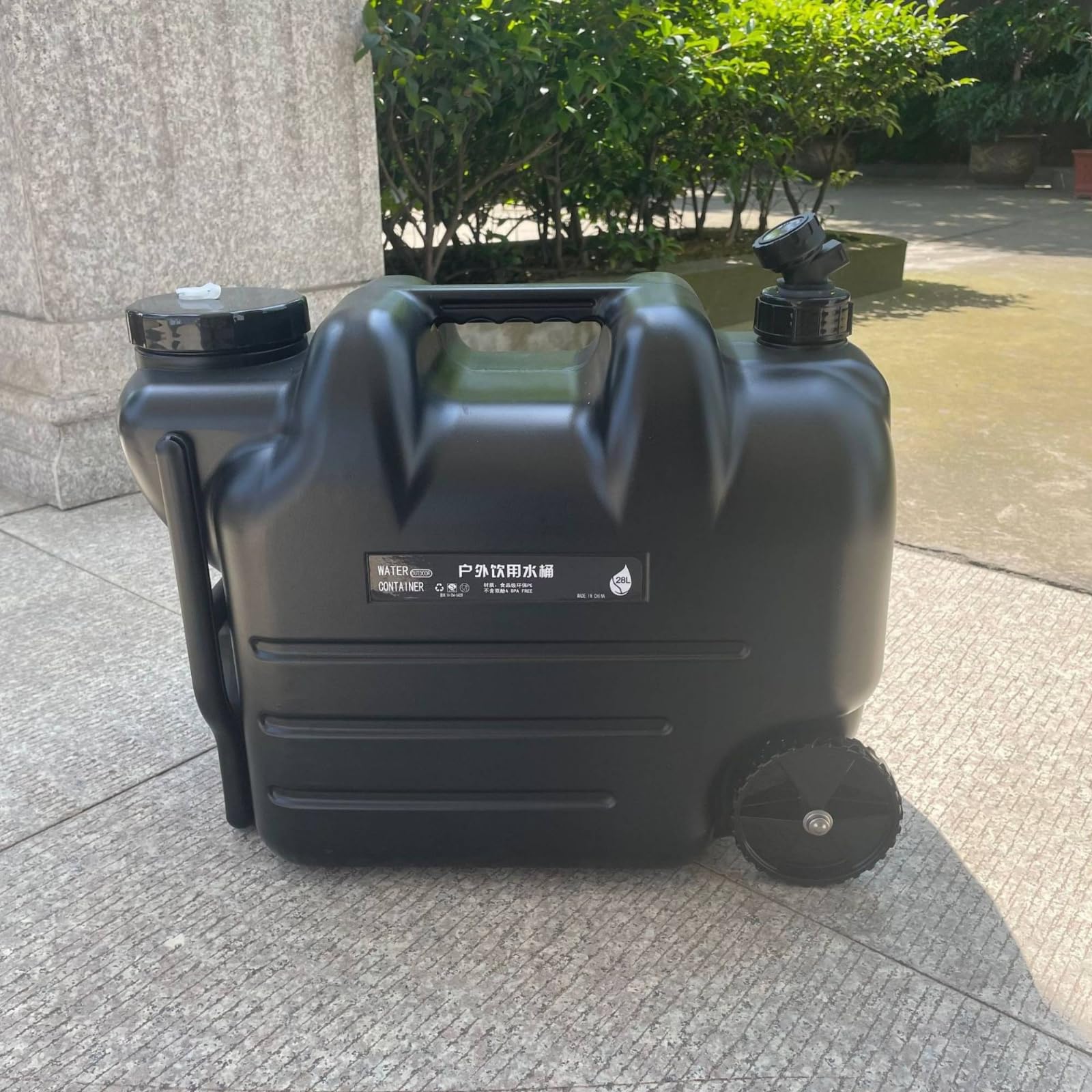 Qianly Tanque Agua Portátil con Ruedas Resistente Exterior Fácil Limpieza pósito para Camping, Coche, Excursión, Verde