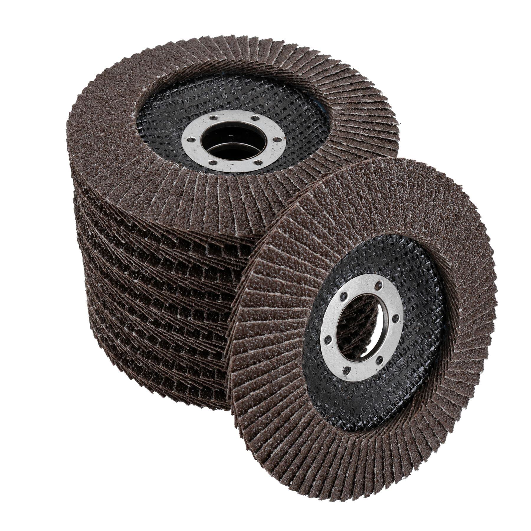Ruedas de lijado calcinadas de disco grueso de 40 granos para amoladoras angulares de 4-1/2 pulgadas, 50 piezas