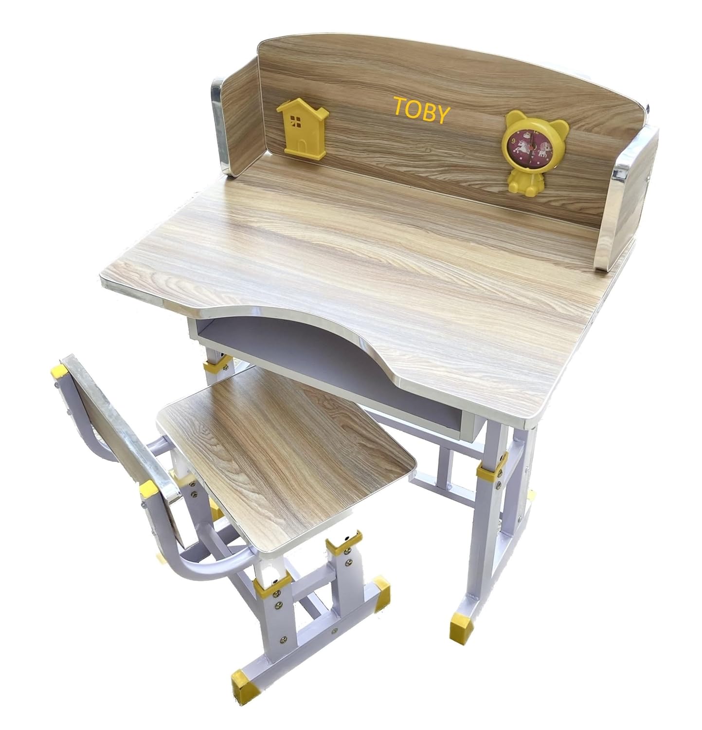 Toby Kids Desk/Study Table and Chair for Kids, Wooden Height Adjustable