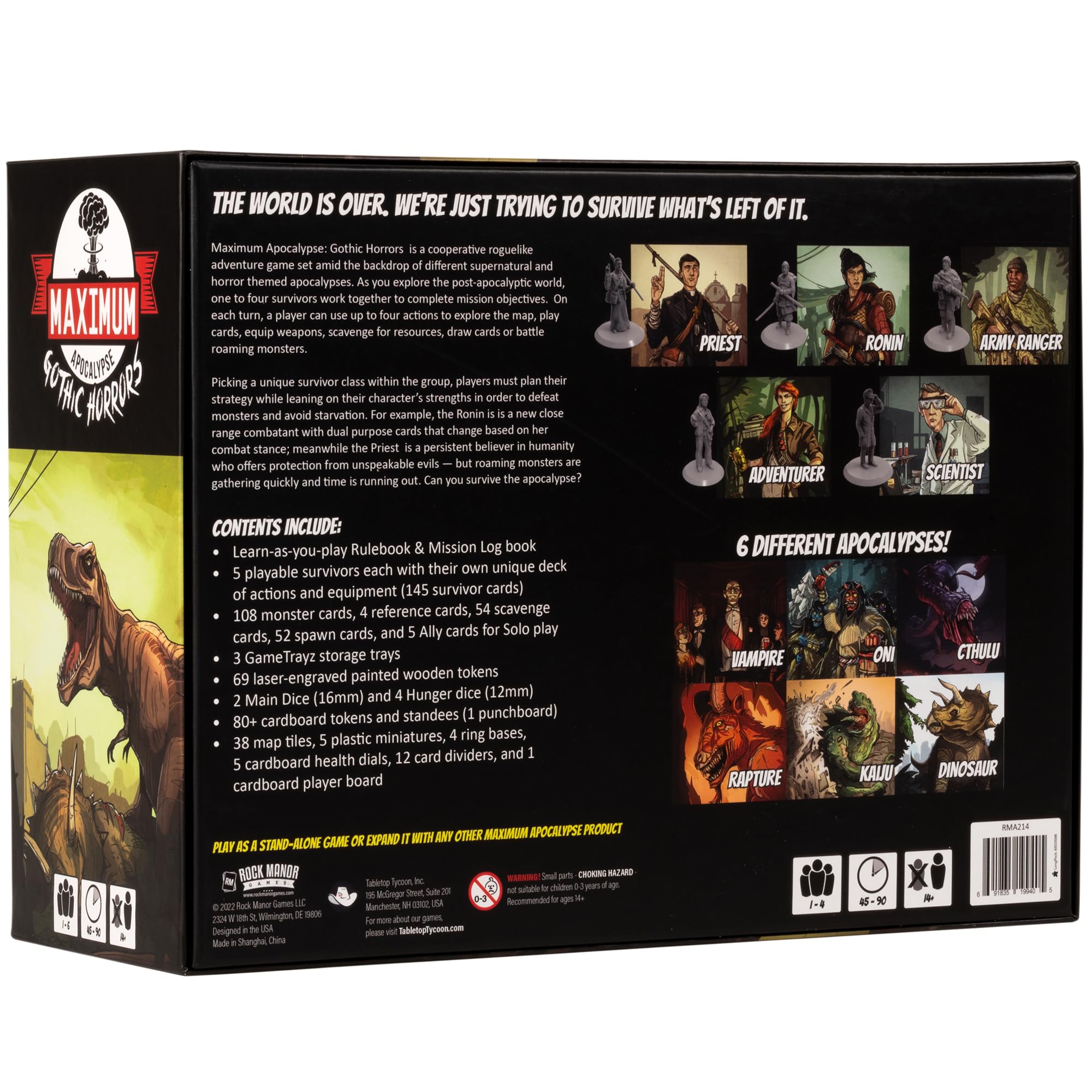 ROCK MANOR GAMES Maximum Apocalypse Gothic Horrors 2nd Edition