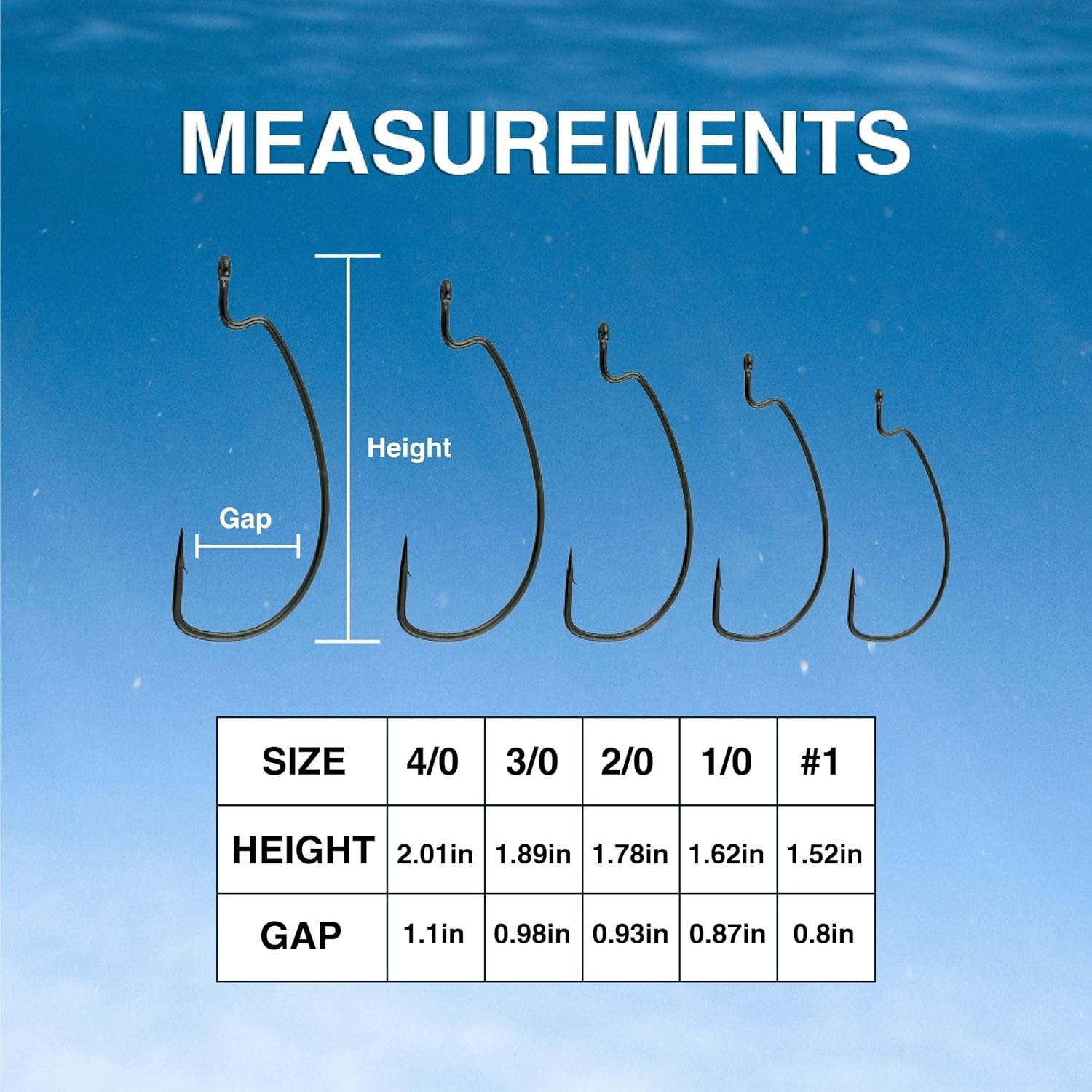 React Tale Offset EWG Worm Hooks - Super Strong Wide Gap Texas Rig