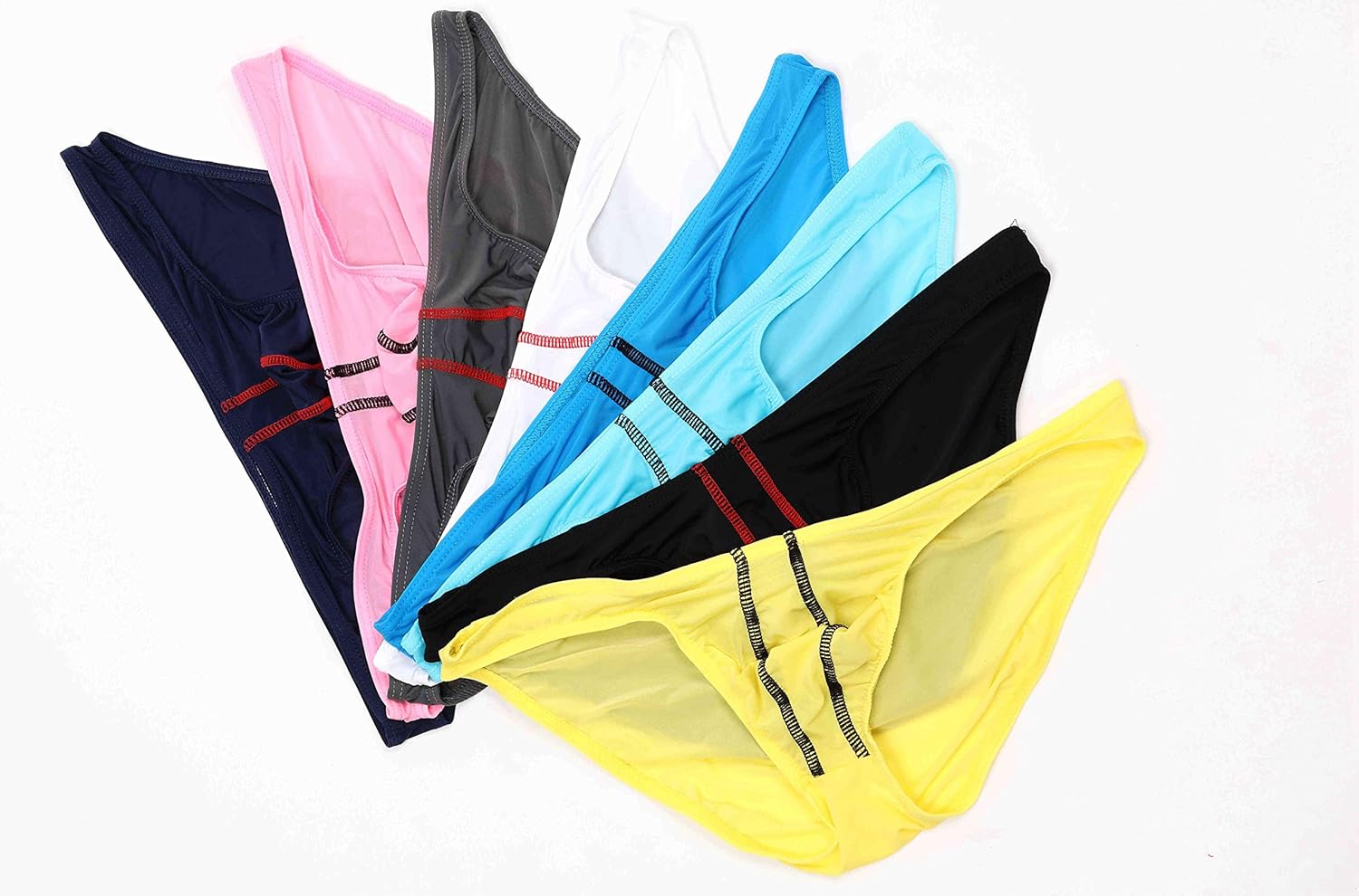 Men's Ice Silk Bikini Briefs Low Rise Soft Breathable Underwear - Image 8