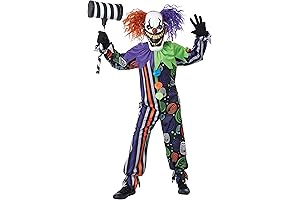 Haunted Carnival Master: Bone-Chilling Creepy Clown Costume for Boys