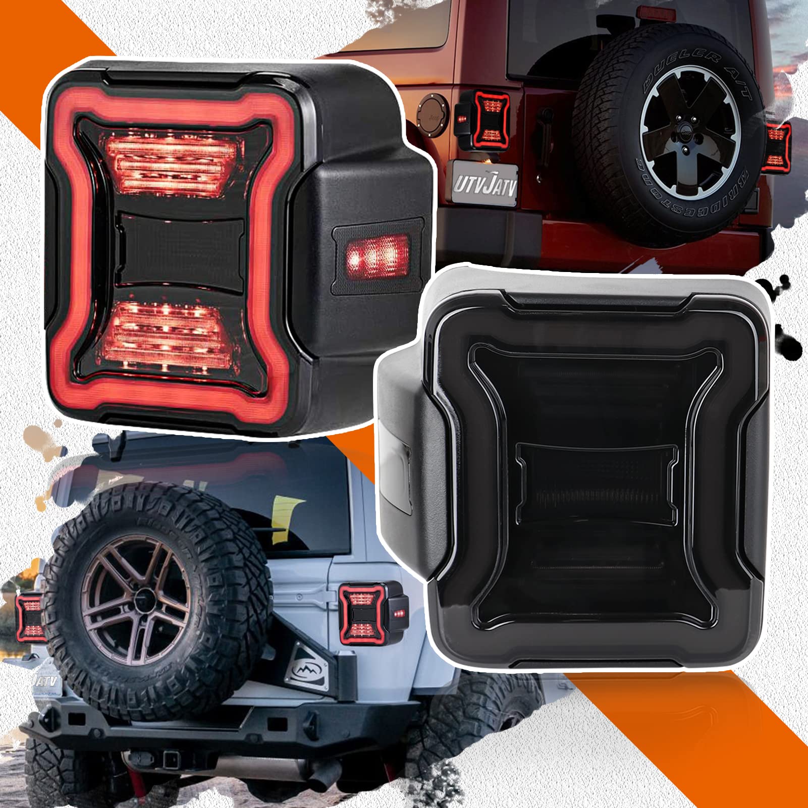 Buy UTVJATV LED Tail Lights for 20182021 Jeep Wrangler JL/JLU, LED