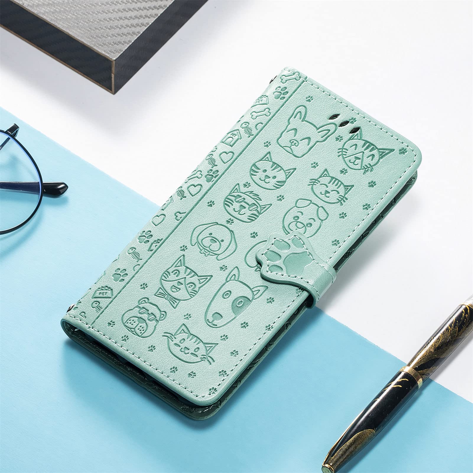 Phernykas Cover per iPhone 15 Pro Max Custodia Portafoglio [Blocco RFID] Premium Pelle PU [Magnetica] Wallet Libro con Porta Carte Slot Supporto Flip