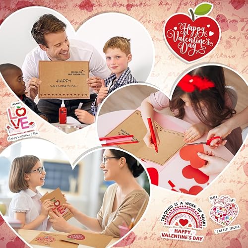 Miniatura 4 de Tatuo 72 juegos de tarjetas de San Valentín para profesores, regalo de San Valentín, tarjetas de San Valentín para profesores, tarjetas de San