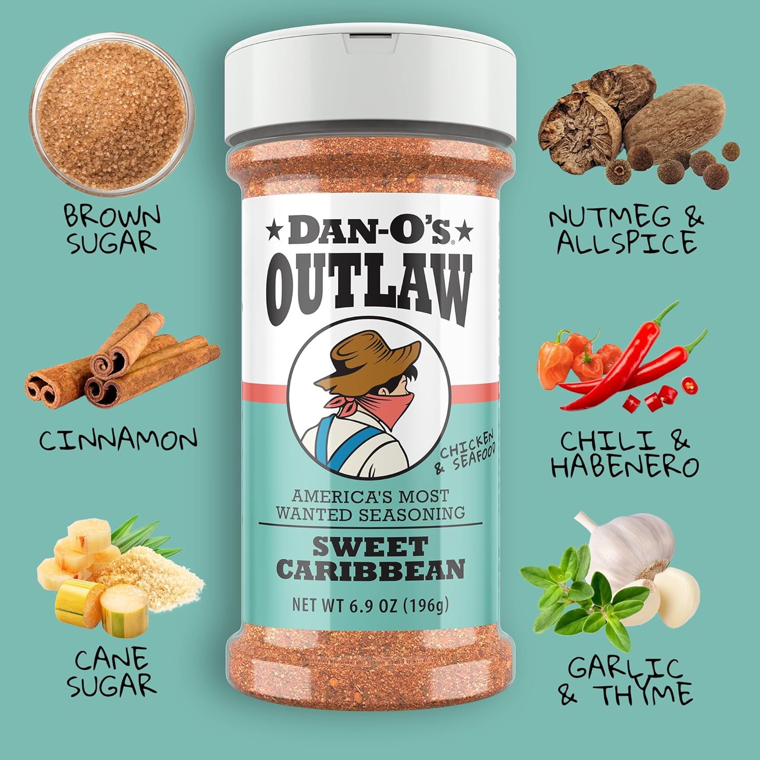 Dan-O’s Outlaw BBQ Seasoning Variety Pack – 3 Bottle Combo – Sweet & Tangy BBQ (Tamarind), Spicy & Sweet Caribbean – Bold Grill & Rubs for Pork, Ribs, Chicken & Seafood