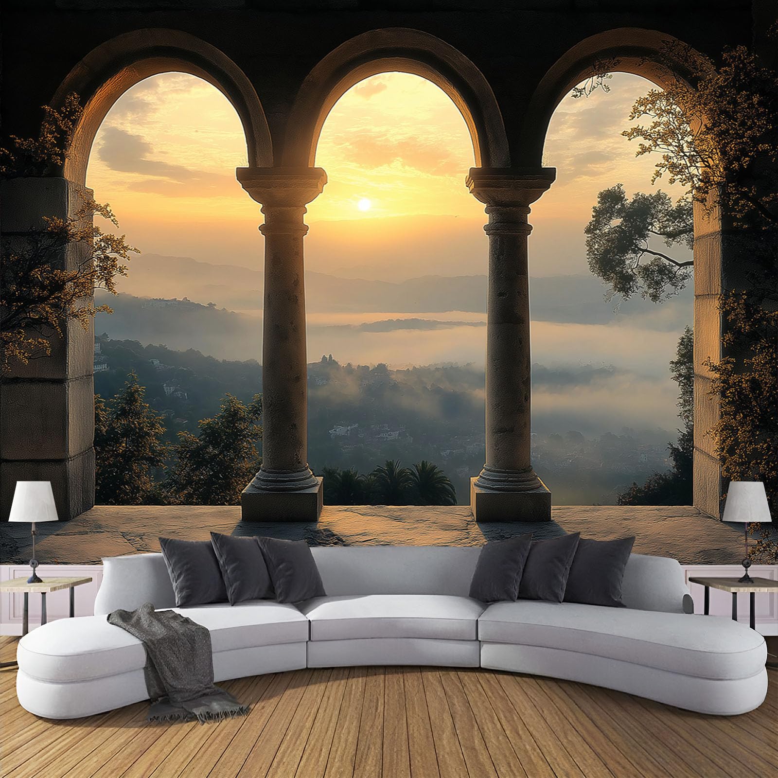 Papier Peint 3D Pour Agrandir Une Chambre, Peinture Murale Moderne