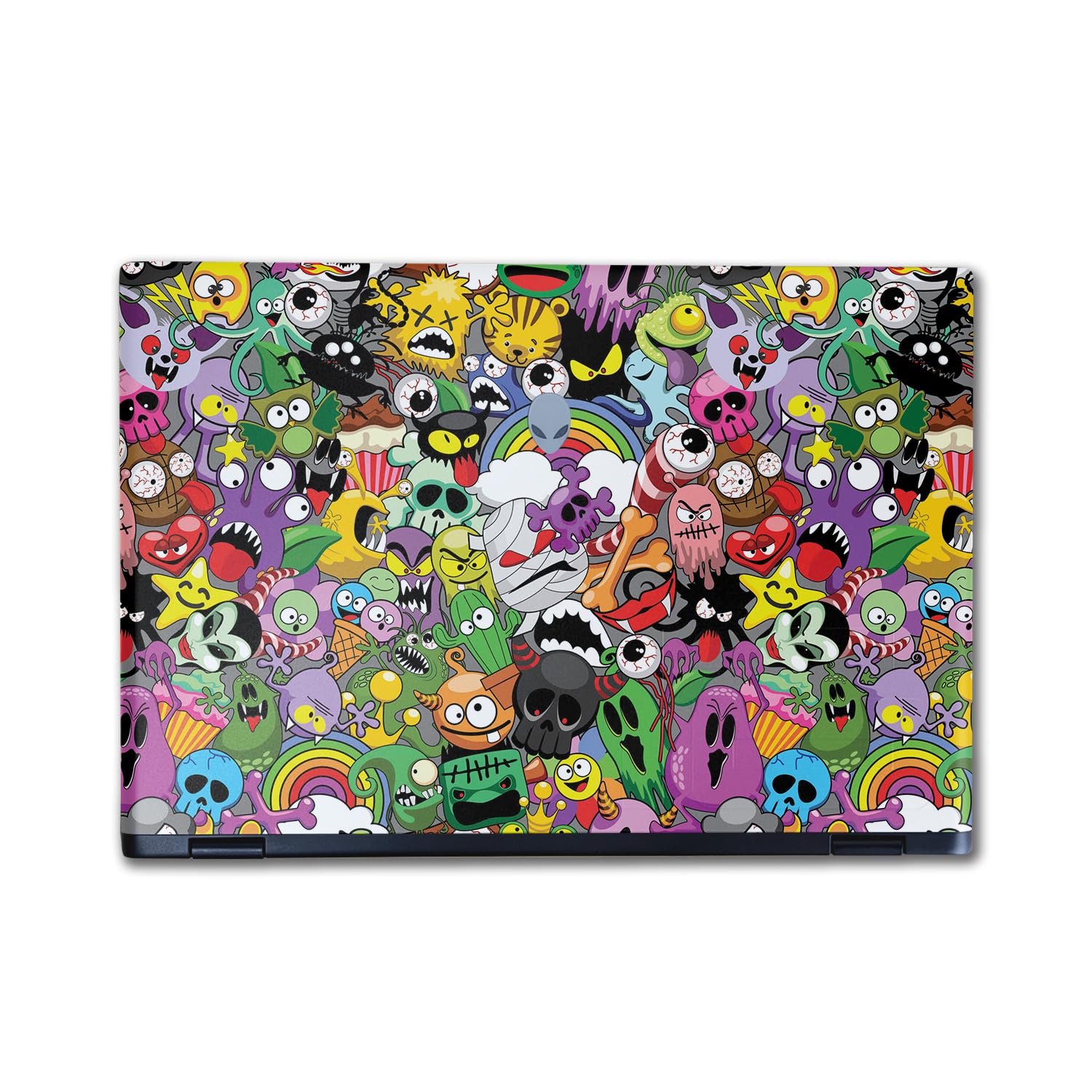Laptop Skin Compatible with Alienware M16 R2 (2024) - Monster Mash - Premium 3M Vinyl Protective Wrap Decal Cover - Easy to Apply | Crafted in The USA by MightySkins