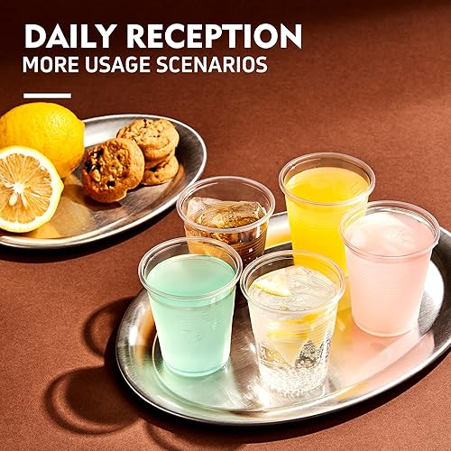 Miniatura 9 de Vasos de plástico de 12 onzas  Paquete de 300 vasos desechables de plástico transparente, vasos de plástico transparente a granel para helado, vasos