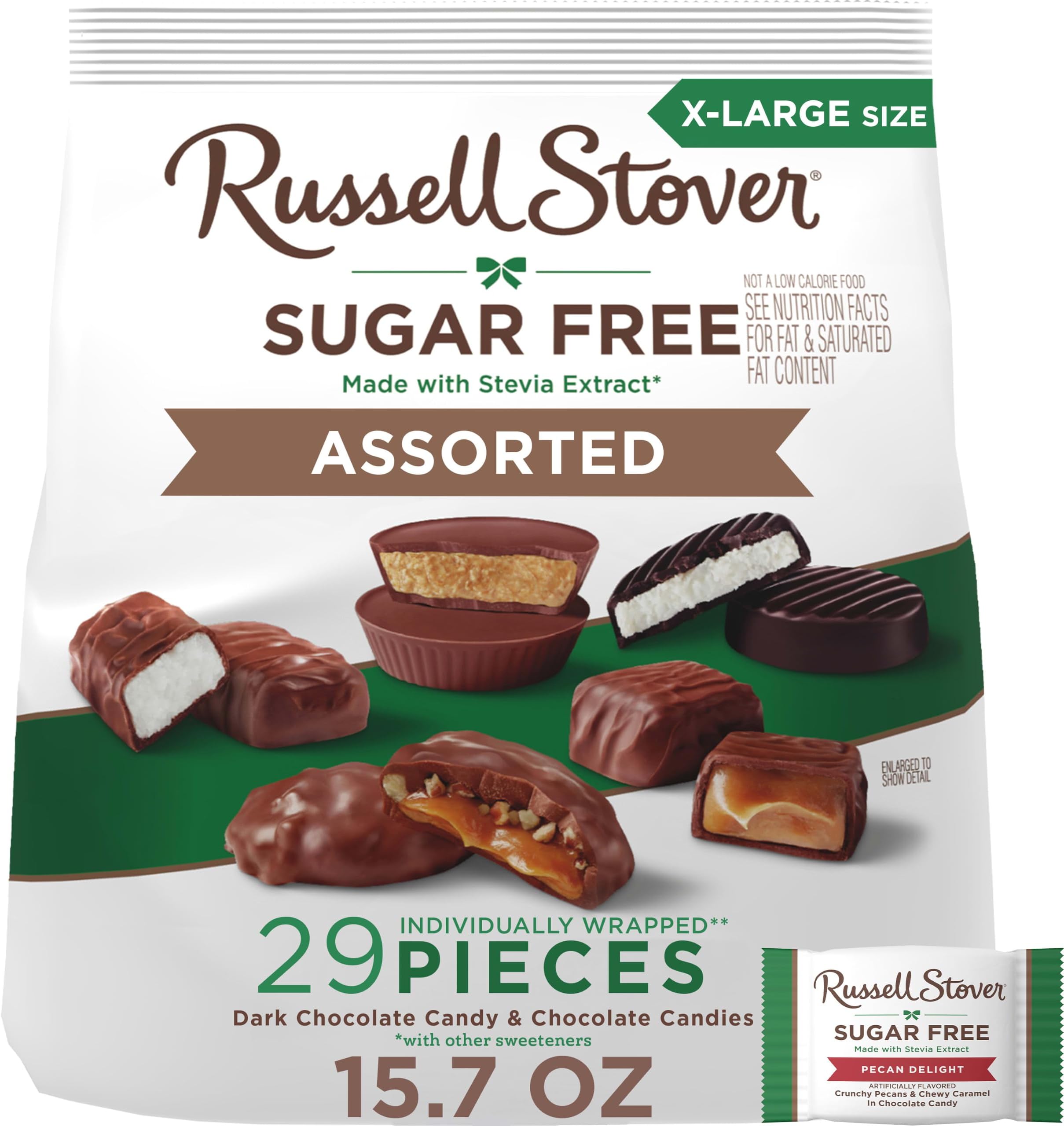 Russell Stover Sugar Free Assorted Chocolate Candy, 15.7 oz. Bag