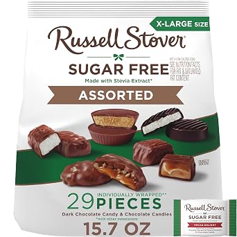 Russell Stover Sugar Free Assorted Chocolate Candy, 15.7 oz. Bag
