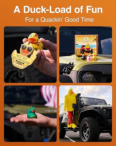 Miniatura 6 de Jeep Ducks for Ducking  Patos surtidos para Jeeps  25 piezas de 2 pulgadas de patos de goma Jeep Ducking  Más la aplicación móvil oficial Duck Duck