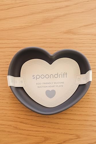 Miniatura 6 de Spoondrift Placa de corazón de succión de silicona de grado alimenticio 100% Para bebés y niños pequeños, sin BPA, apta para lavavajillas y