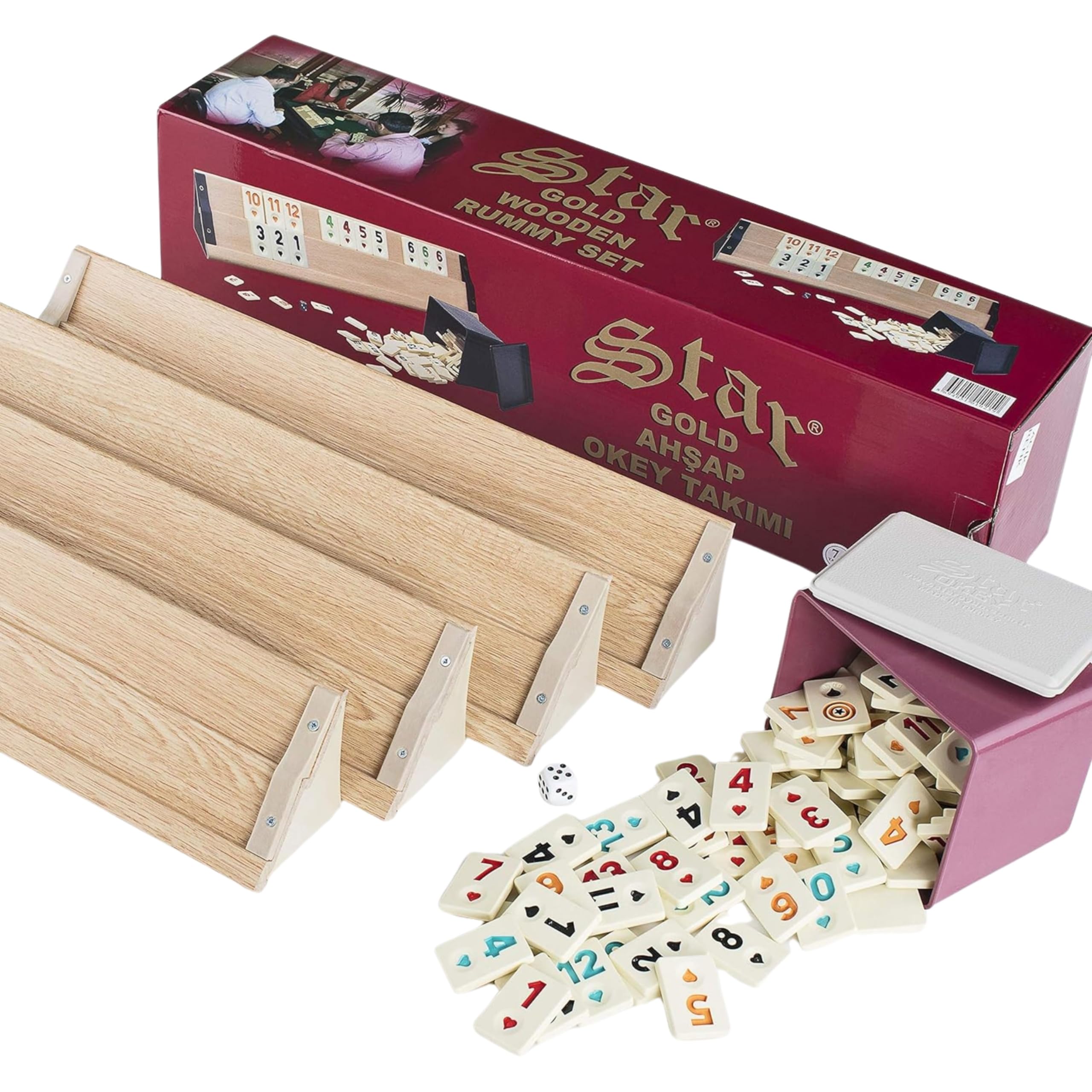 rummy様 Amazon.com: LaModaHome Premium Rummy, Okey, 101 Game Set, Portable