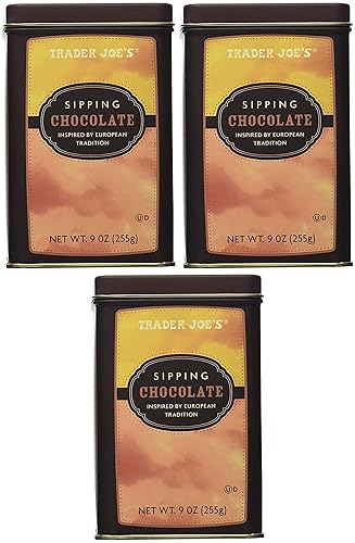 Trader Joes Bebiendo chocolate inspirado en la tradición europea elixir de chocolate decadente ideal para la temporada festiva peso neto de 9 onzas