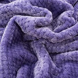 Fuzzy Blanket or Fluffy Blanket for Baby, Soft Warm Cozy Coral Fleece Toddler, Infant or Newborn Receiving Blanket for Crib, Stroller, Travel, Decorative (28Wx40L, XS-Iris)