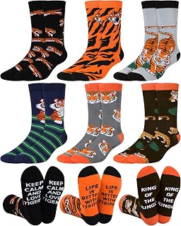 6 Pairs Novelty Animal Socks for Men Funny Animal Gifts