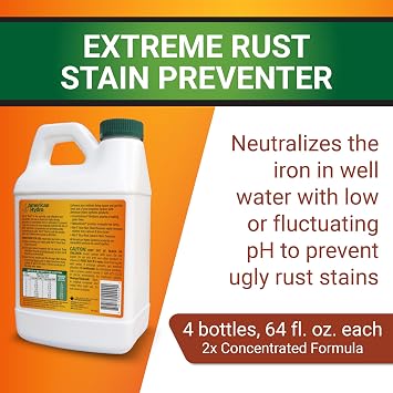 Rid-O-Rust Outdoor Rust Preventer, Extreme Water, Prevents Stains Caused by Irrigation, 64 Fluid Ounce Bottles (4 Pack)