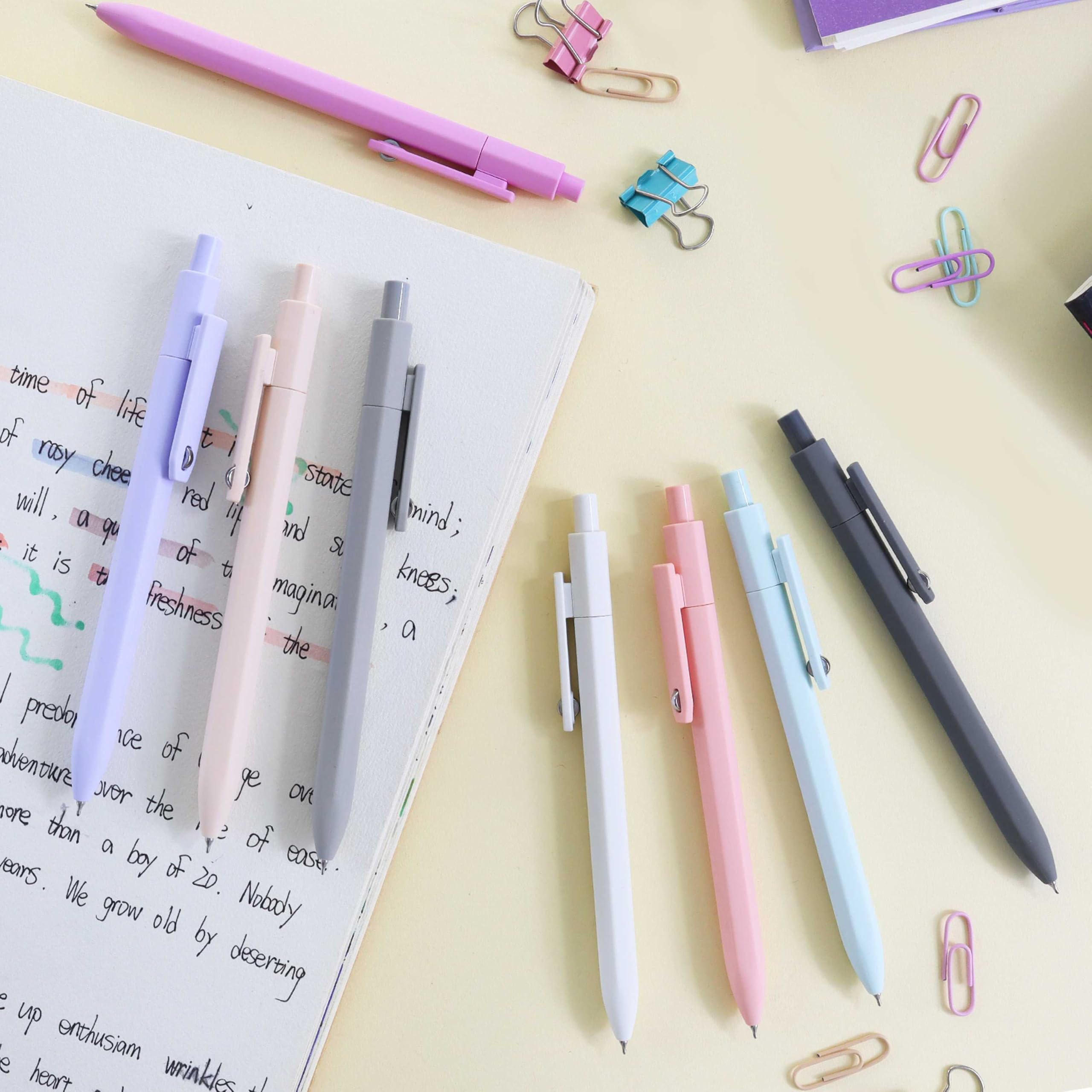 Vitoler Gel Pens 8 Pack Cute Morandi Colored Pens 0 5mm Smooth Writing Pens for Women Nurses Journaling — view 5