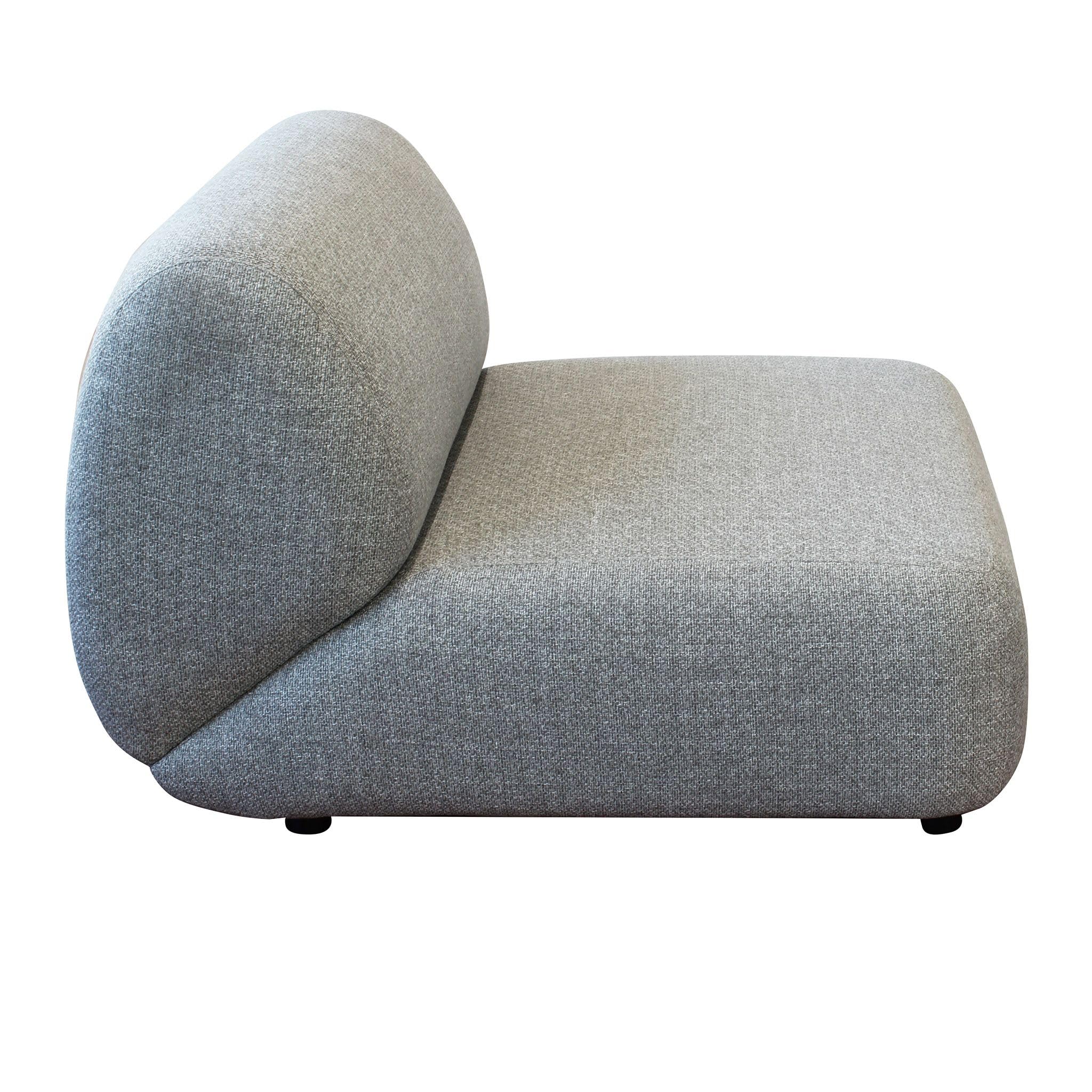 milani home - divano da giardino, alluminio e poliestere, angolare con cuscini modulare componibile, 2 posti, grigio scuro