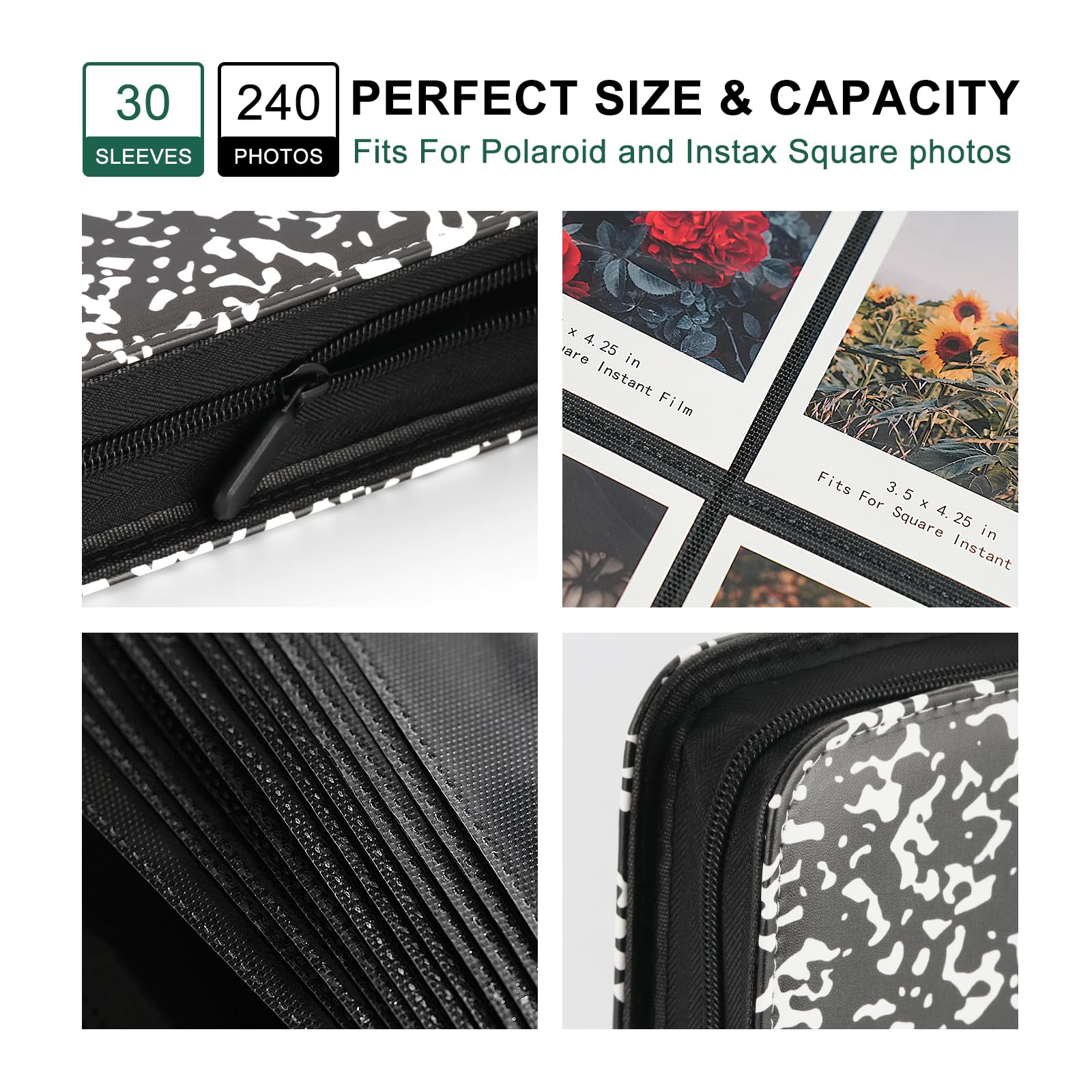 Polaroid Film Large Polaroid Photo Album Book For I-Type Square