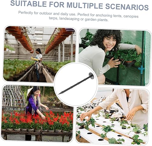 Miniatura 2 de YARNOW 60 piezas de clavos moldeadores de árboles de tachuelas para jardín, tienda de campaña, estacas de césped, estacas de suelo, estacas de