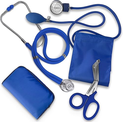 Miniatura 9 de ASA TECHMED Paquete de inicio para enfermeras y paramédicos con estetoscopio, monitor de presión arterial y tijeras de trauma de 19.1 cm, ideal