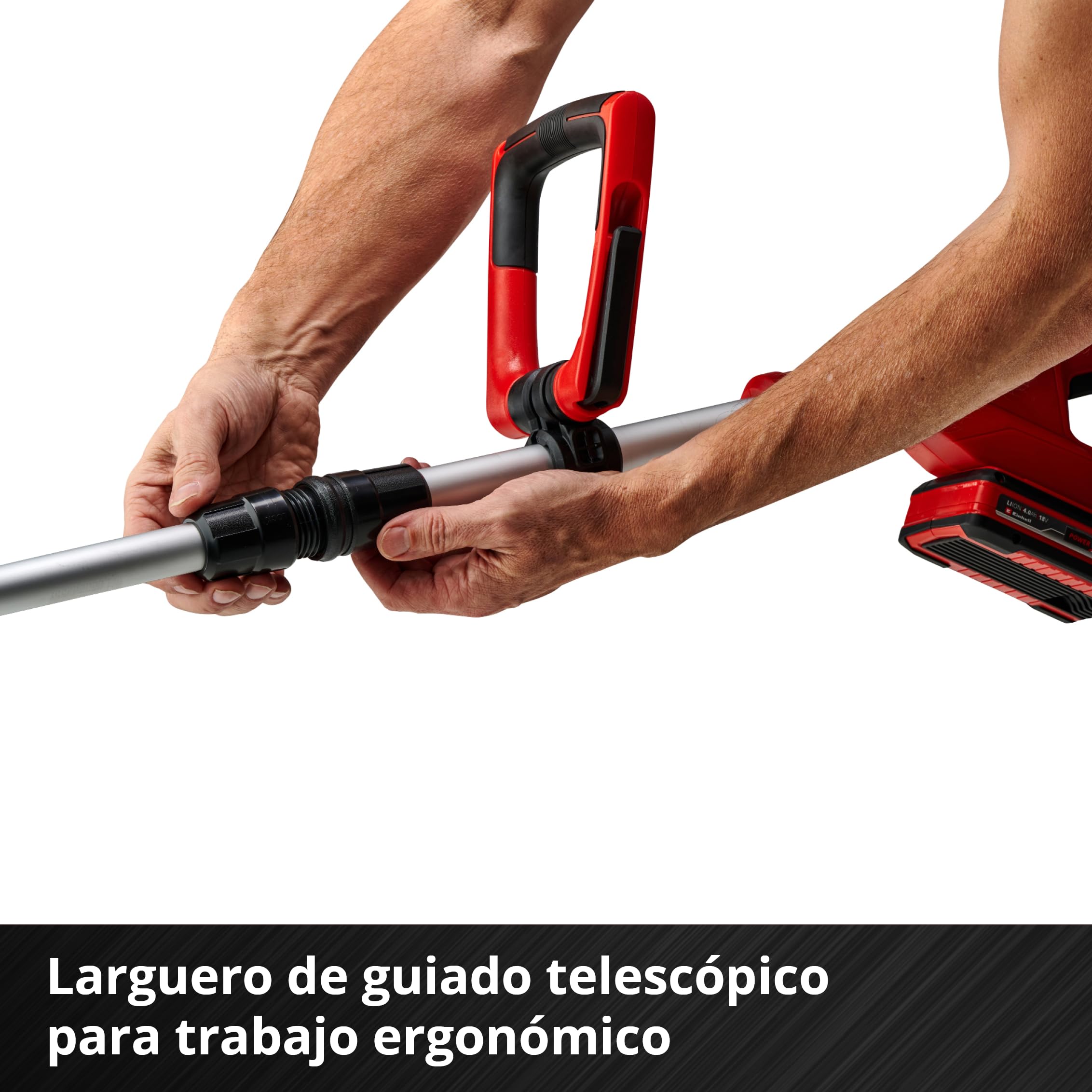 Einhell Recortadora de césped con batería GE-CT 18/28 Li-Solo Power X-Change (Iones de Litio, 18 V, 28 cm de Anchura de Corte, Hilo, Cabezal Motor Giratorio e inclinable, sin batería ni Cargador)
