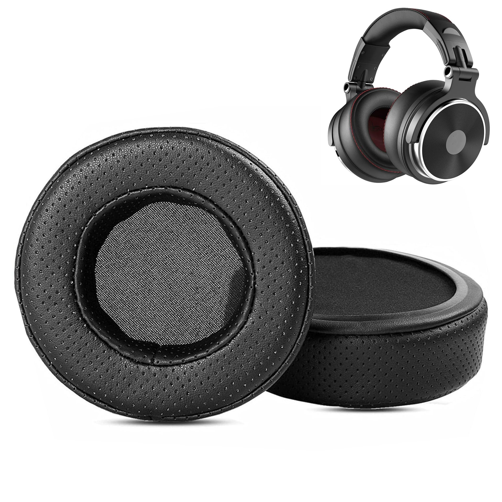 Punched Protein Leather Earpads Replacement for OneOdio Pro-50 Over-Ear Headphone Ear Cushions