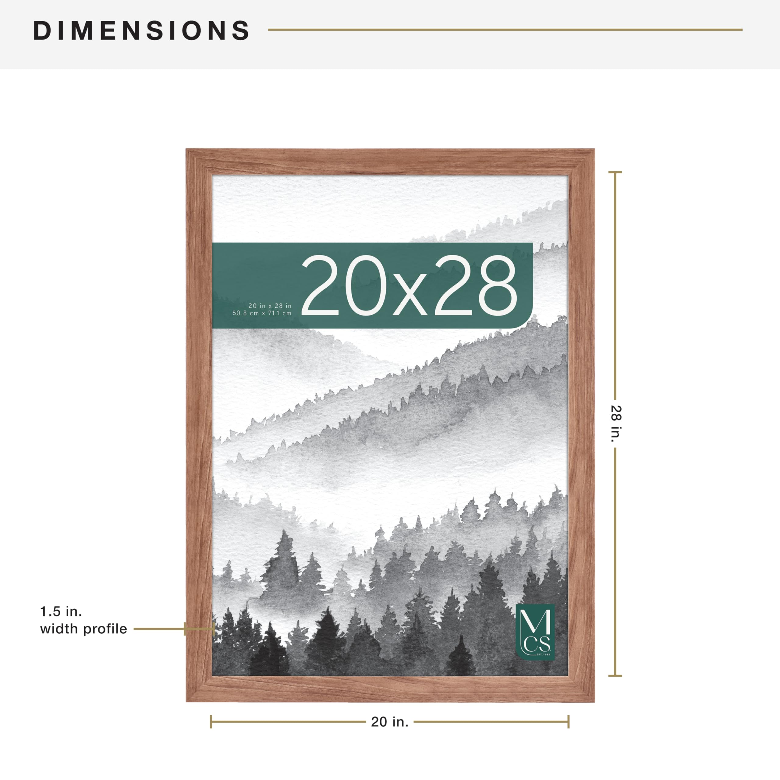 Amazon.com - MCS Museum Poster Frame 20x28 Medium Oak Woodgrain